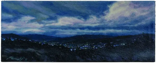 Paisaje nocturno del artista Manuel Bernal