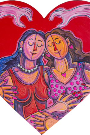 Corazón de madre e hija - Obra de José Jiménez