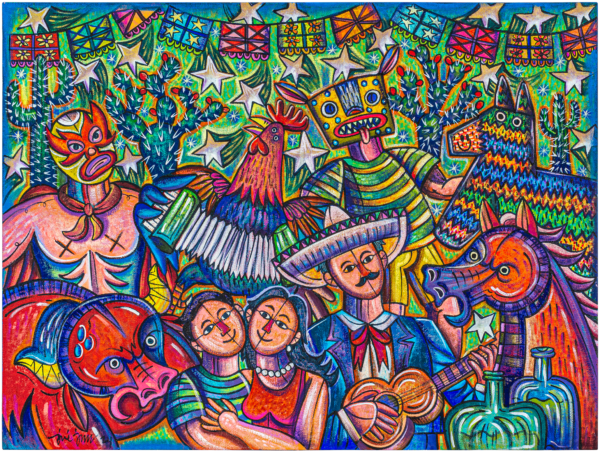 Obra de José Jiménez -Mexicanidad - Fiesta